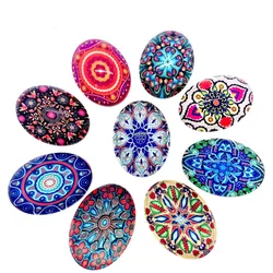 18x25mm Mixed Style Oval Glass Cabochon Dome Jewelry Finding Cameo Pendant Settings 20pcs/lot (K05510)