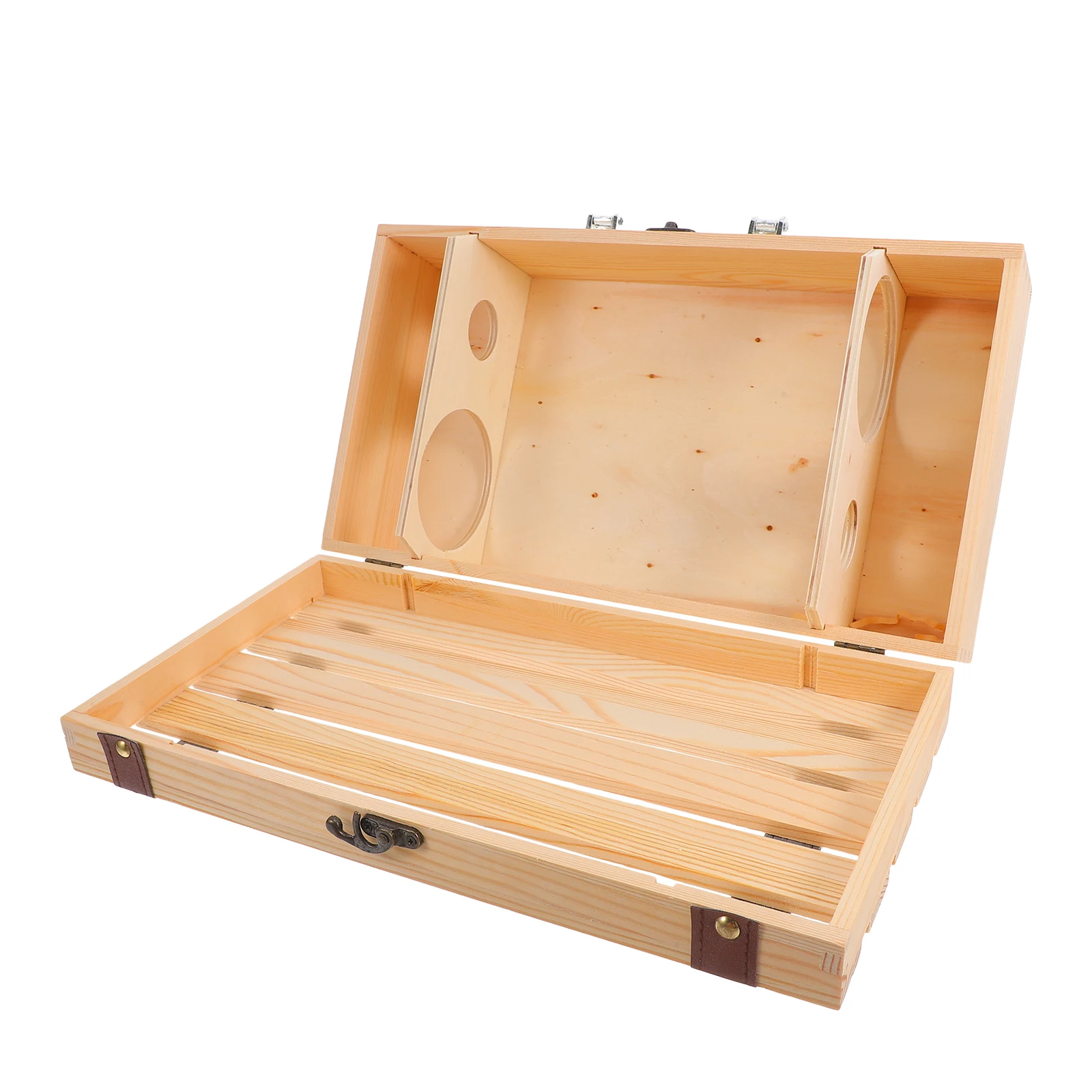 

Natural Wood Wine Bottle Storage Box Handheld Wine Gift Packaging Case for Home Party Decor Wooden Gift Box Wooden Bottle Boxes