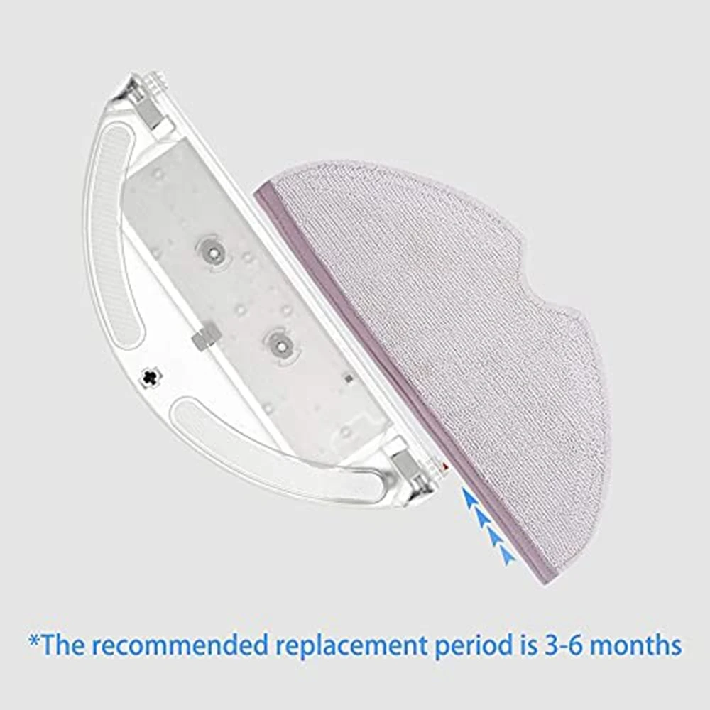 Mop Pad 4 Pack Microfiber Mop Cloth for Roborock S6 S6 Pure S6 MaxV S5 Max S5 Robot Vacuum Cleaner Mop Replacement
