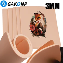 3MM Thick Tattoo Practice Skin Blank Double Sides Silicone Fake Skin for Permanent Makeup Training Tattoo Skin Accessories