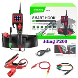 Jdiag TopDiag P200 12V 24V SMART HOOK Power Probe Car Circuit Analyzer Tester Digital Test Electrical System Detector Multimeter