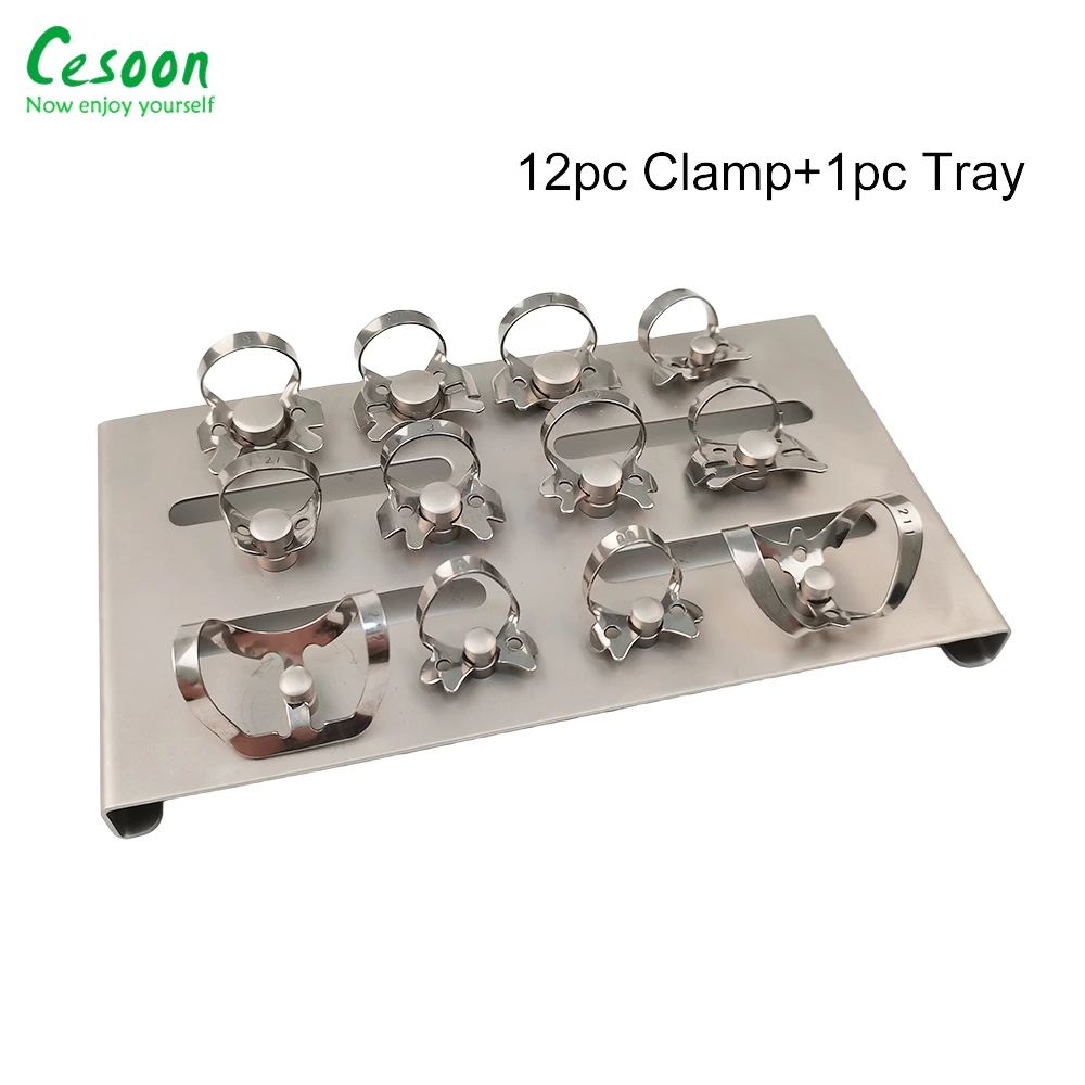 Dental Rubber Dam Clamps Endodontic Restorative Barrier Clips Holder Stainless Steel Tray Holder Oral Care Orthodontic Materials