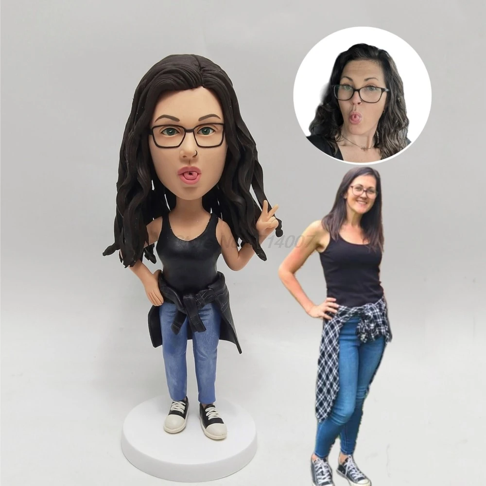 Bespoke Handmade Clay Figurines from Photos Romantic Personalized Gift for Her Valentine's Day Wedding Proposal Custom 3D Statue