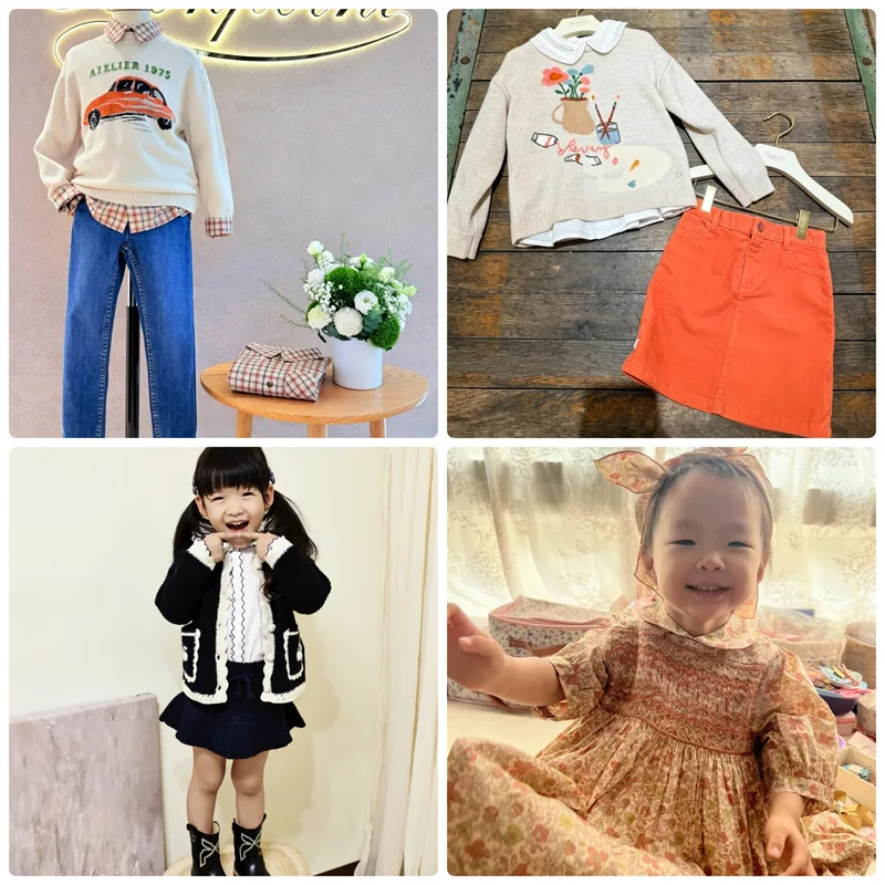 Pre-sale(ship in Oct.) 2026 New BP Dress Toddler Girl Clothes Kids Sets Clothes for Girls 2 To 16 Years Teenager Boys Sweaters