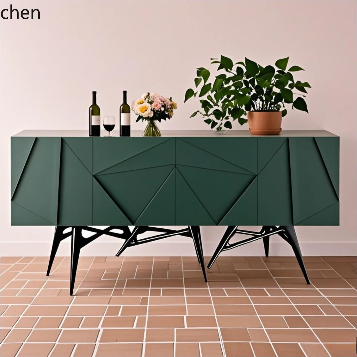 PYH Modern Simple Light Luxury Sideboard Cabinet Living Room Wall Storage Entryway Storage Decorative Cabinet