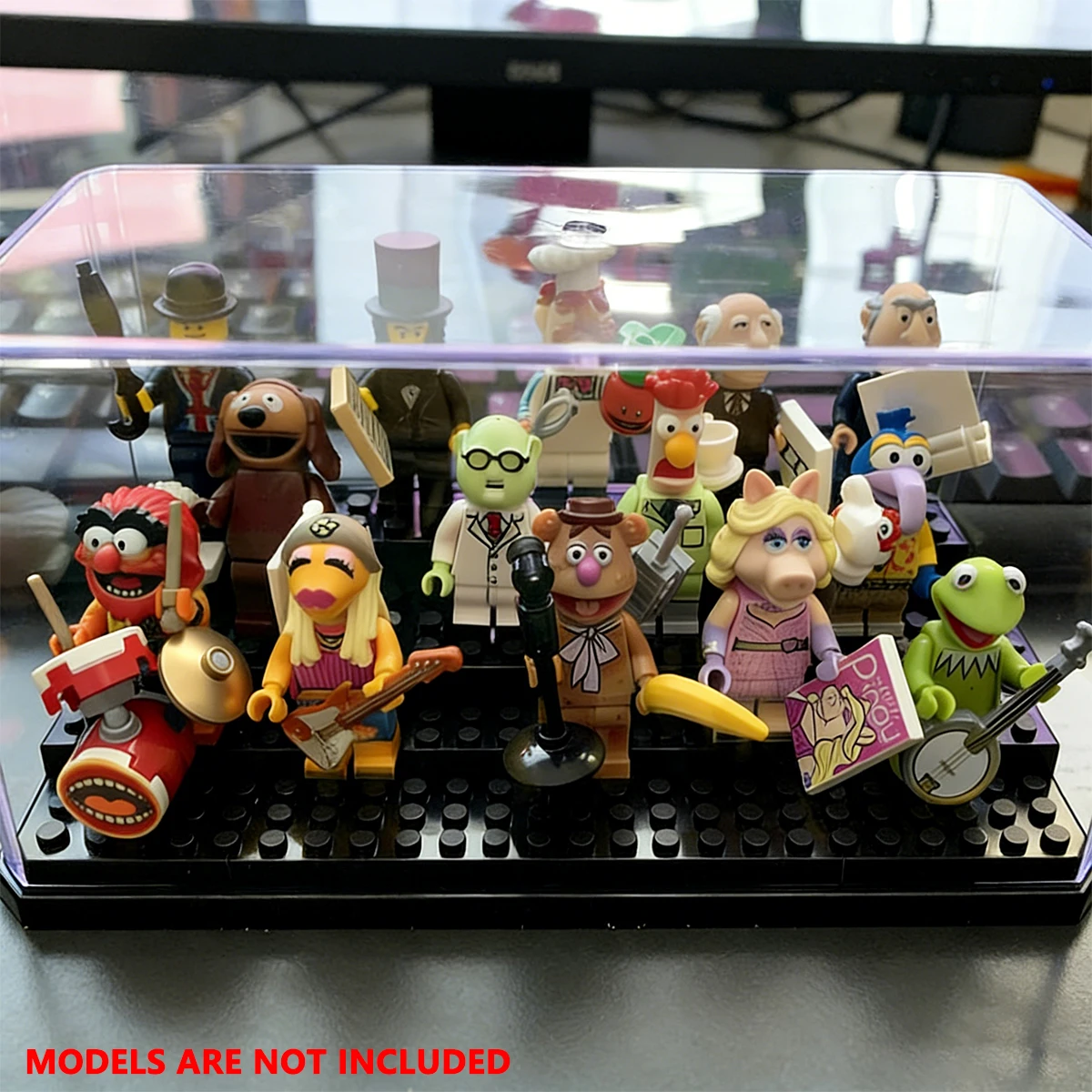 Acrylic Display Case for Lego Minifigures Clear Acryl Box, ABS Base Plate, Can Be Stacked Organizer & Dustproof Storage Cabinet - view 6