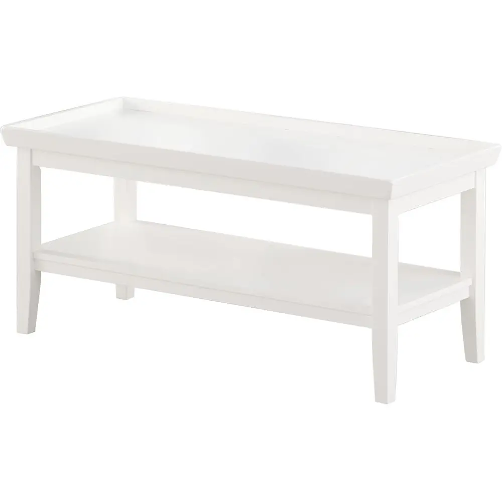 

Ledgewood Coee Table 42" - ern Center Room Accent with Storage Shel or Transitional, Traditional Living & amily Room, White