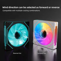 LDPCSJ PRISM 4 PRO 120mm PC Case Fan Equipped with ARGB Controller, 4-Pin PWM Silent Cooling Fan,12V 3Pin Addressable ARGB,45.2CFM High Airflow 600-1500RPM Synchronizable RGB Fan for Gaming Desktop Water Cooling Computer Chassis 3
