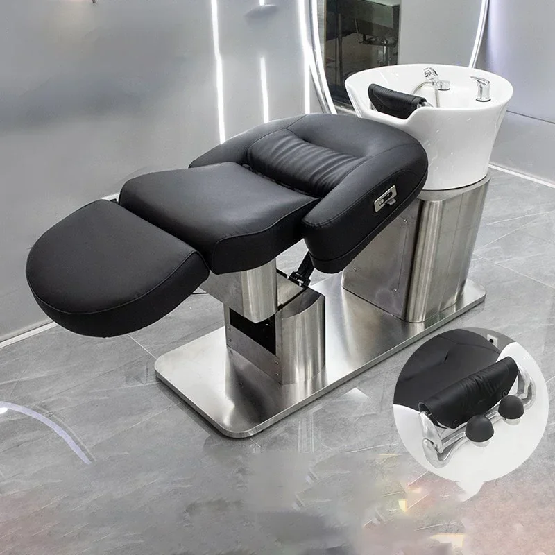 

Hair Washing Spa Machine Thai Shampoo Basin Pedicure Chair Salons Products Salon Men's Shaving Cama Abatible Reclining Stretcher