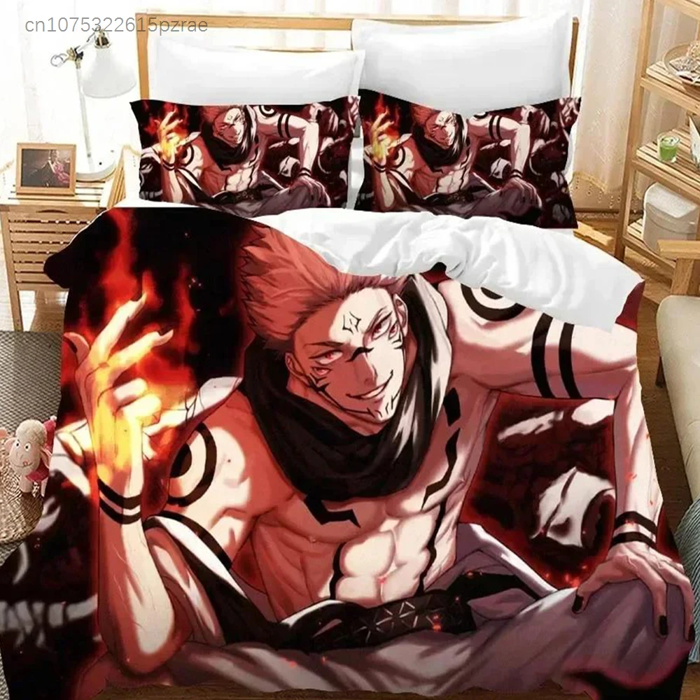 Jujutsu Kaisen Bedding Set Japan Famous Anime Duvet Cover Sets Comforter Bed Linen Twin Queen King Single Size Dropshipping Gift