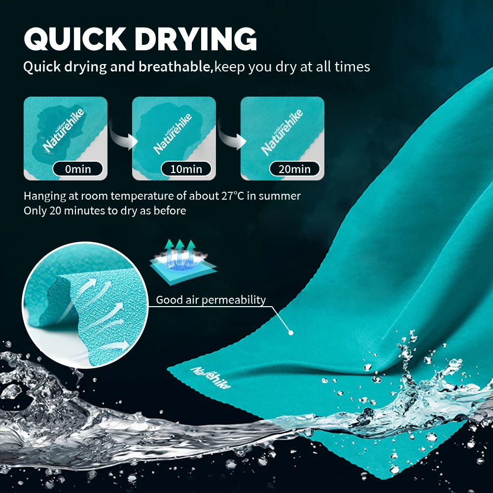 Naturehike 2025 Quick Dry Beach Towel Waterproof Breathable Ultralight Bath Towel Outdoor Hiking Gym Sports Absorbent Towel