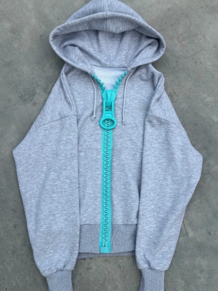 Mens Hoodie Oversized Zipper Streetwear Sweatshirt Harajuku Unisex Loose Fit Couple Style Casual Fashion Trend Arrival American