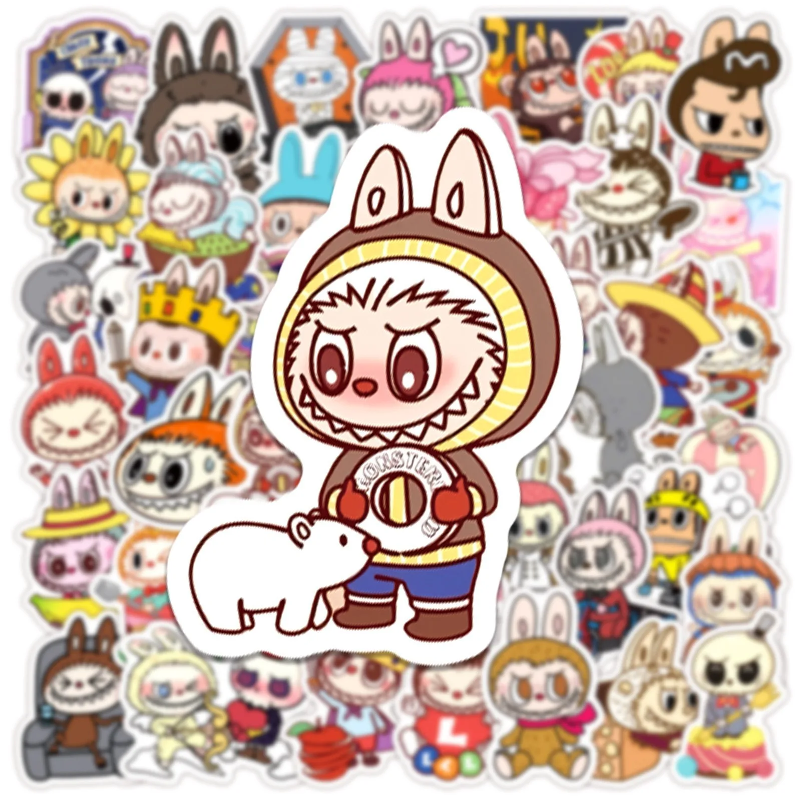 

10/30/50/100PCS Cute Labubu Cartoon Funny Graffiti Stickers Waterproof Decals children's Toys for Party Decoration Refrigerator