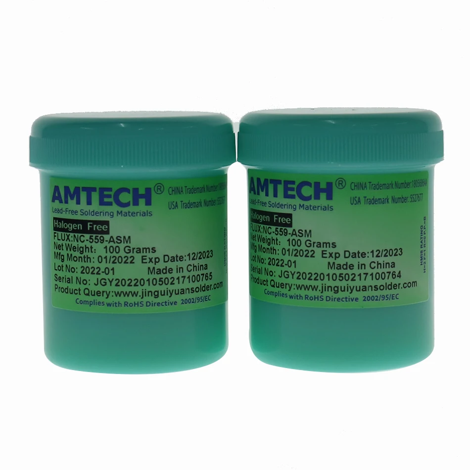 1Pcs AMTECH NC-559-ASM 100g Lead-Free Solder Flux Paste For SMT BGA Reballing Soldering Welding Repair Tools No Clean 1pcs/2