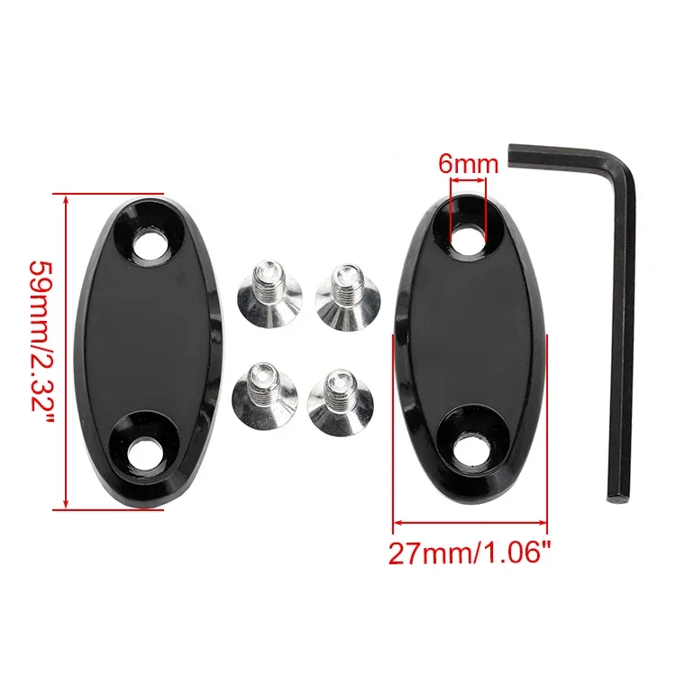 Black Motorcycle Aluminum Mirrors Block Off Base Plates for Honda CBR 600RR CBR 929RR CBR 954RR CBR 600F4 CBR 600F4i Motor Parts