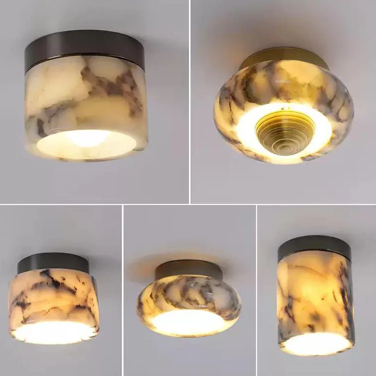 Nordic Italian Marble Postmodern Minimalist Design Decor Lamp Simple Background Wall Decor Balcony Entrance Hallway Ceiling Lamp