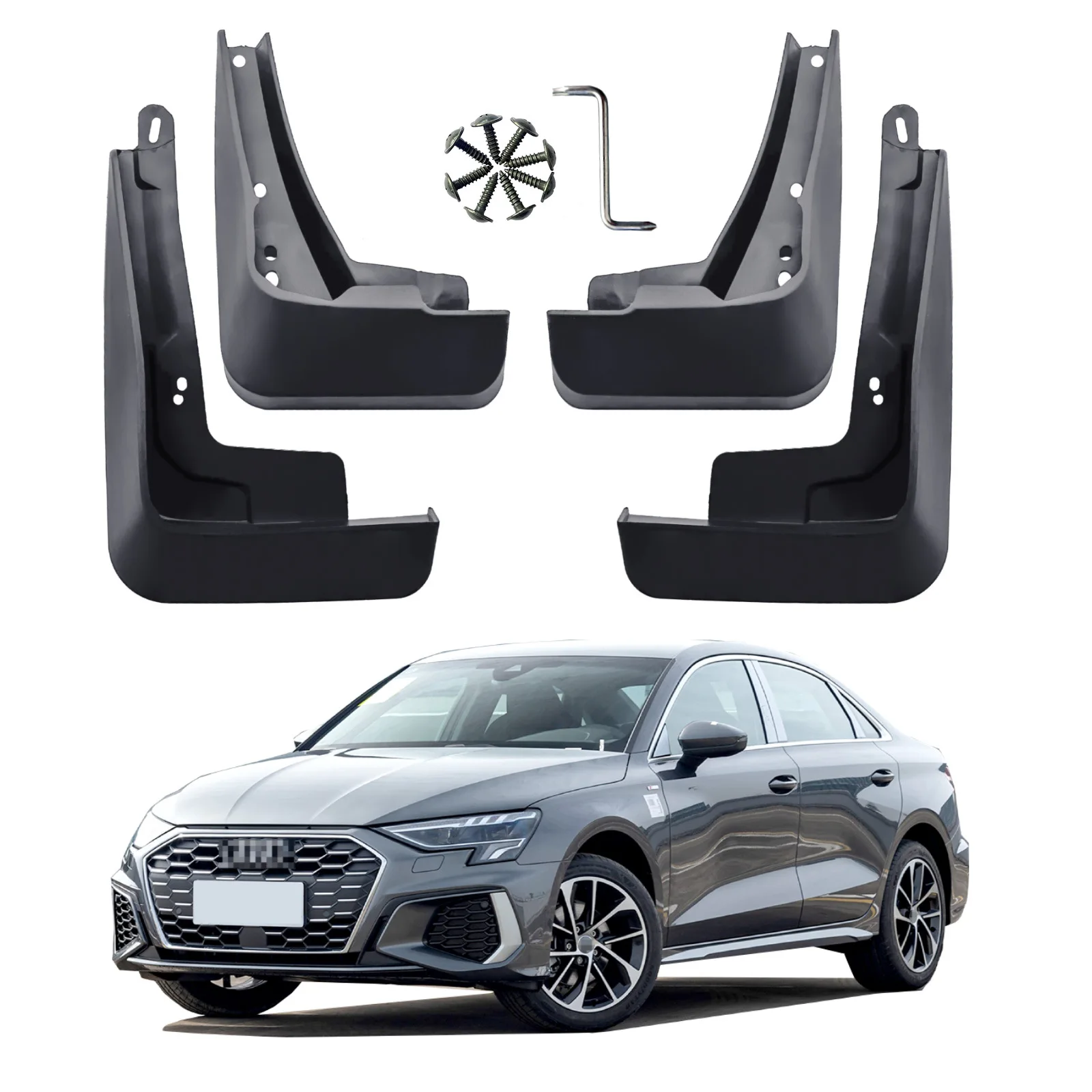 For Audi A3 A3 Slien S3 Saloon Mud Flaps Splash Guards Audi A3 Saloon Mudguards 4pcs 2021-2024