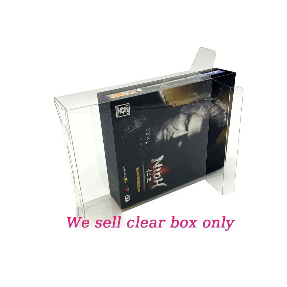 Transparent PET Protective cover For PS4 Nioh complete limited edition game clear storage display collect  box case