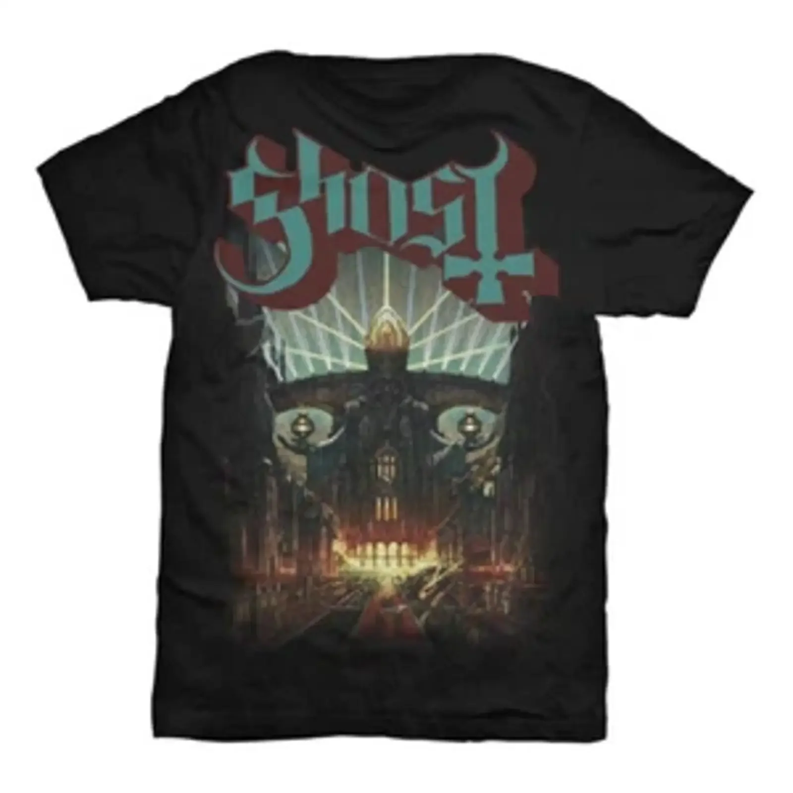 Camiseta Ghost Band Meliora Rock Nova Preta Oficial Vintage Lavada Moda Streetwear Top Versátil Para Uso Diário