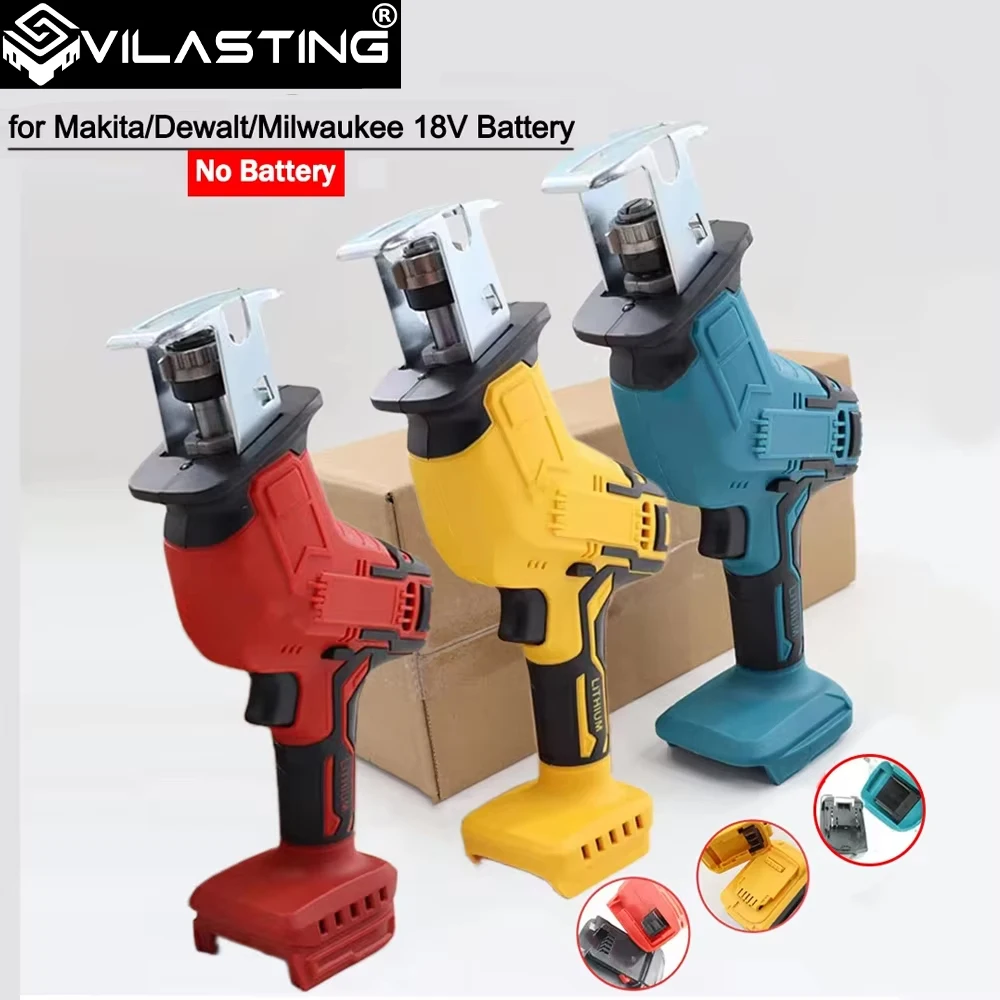 VILASTING Electric Reciprocating Saw Electric Horse Knife Small Handheld Cutting Saw Fit Makita/Dewalt/Milwaukee 18V Battery Pin