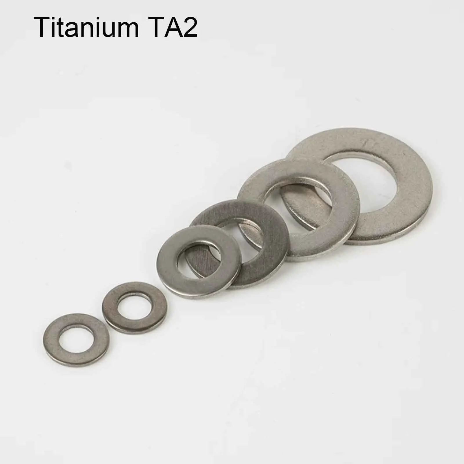 1/2/5/10pcs Pure Titanium TA2 Flat Washer Plain Gasket for M2 M2.5 M3 M4 M5 M6 M8 M10 M12 M14 M16 M18 M20 M24 Screw Bolt GB97