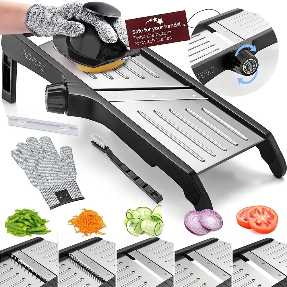 

Gercy Mandoline ood Slicer, Vegetable Cutter, Potato Slicer, Mandolin or Kitchen, Veggie Cutter, Cucumber Tool - Comes with One