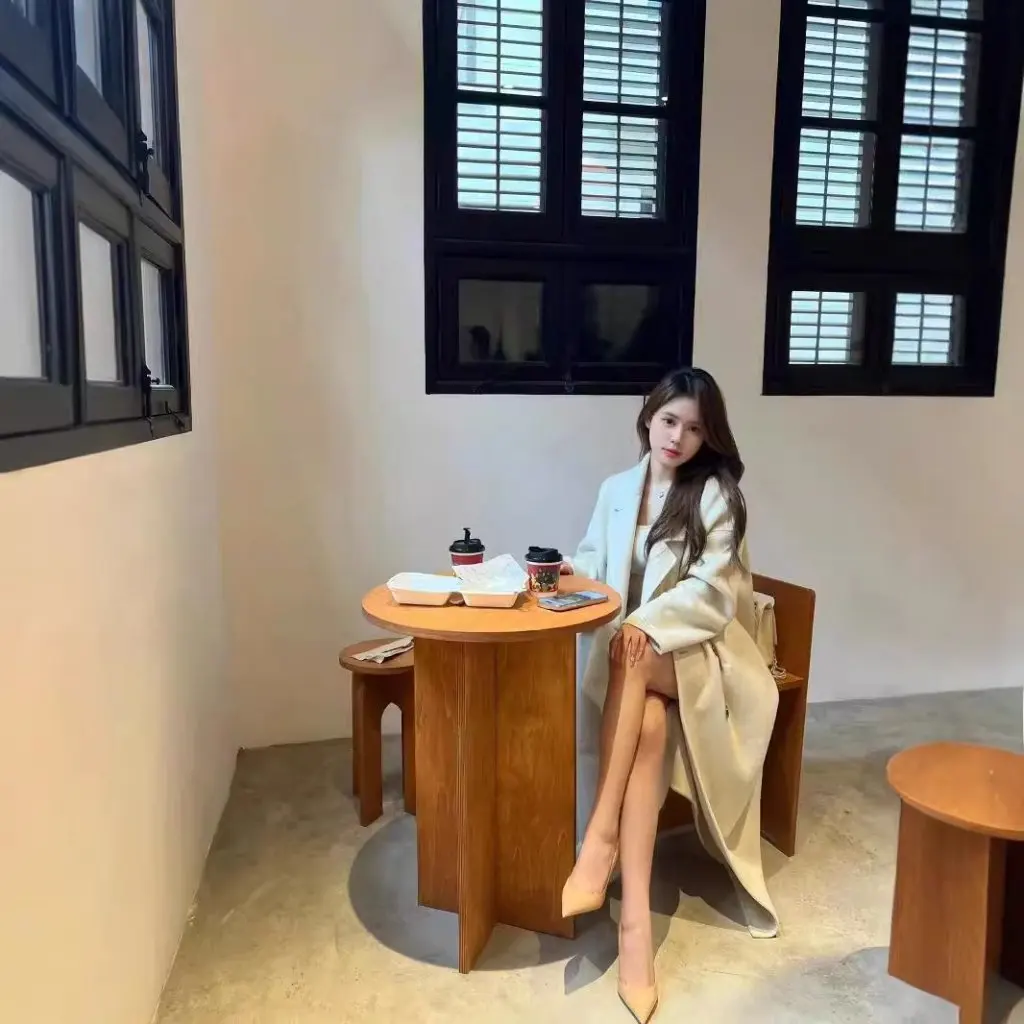 

Женская двусторонняя шерстяная верхняя одежда Legend of the Blue Sea, смешанная высококачественная ленивая одежда на осень-зиму