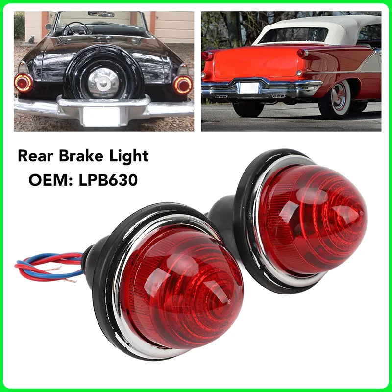 

2Pcs Car Rear Brake Stop Light L594 LPB630 Easy Installation 72mm DC12V Tail Lamp Rear Indicator Lamp Automotive Accessories