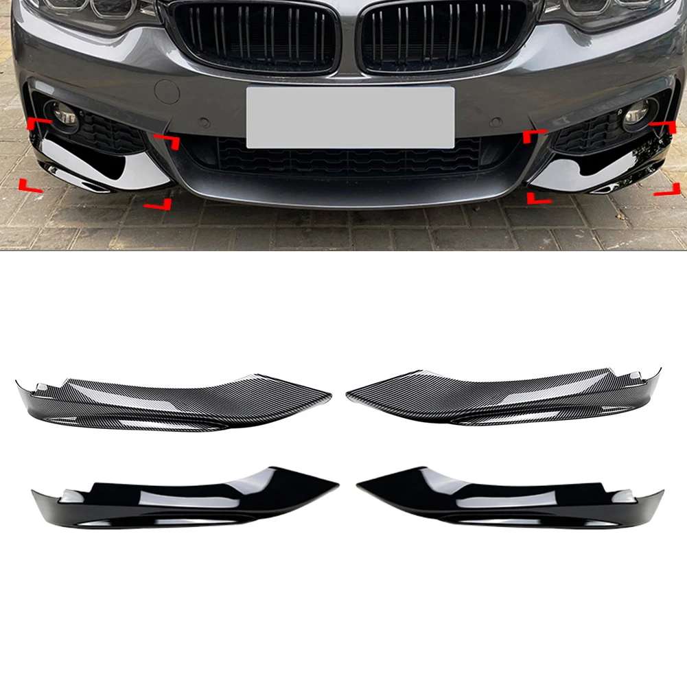 

Car Front Bumper Lip Splitter Side Air Vent Cover Canards Spoiler For BMW 4 Series F32 2013-2019 For F33 13-2021 For F36 14-2020