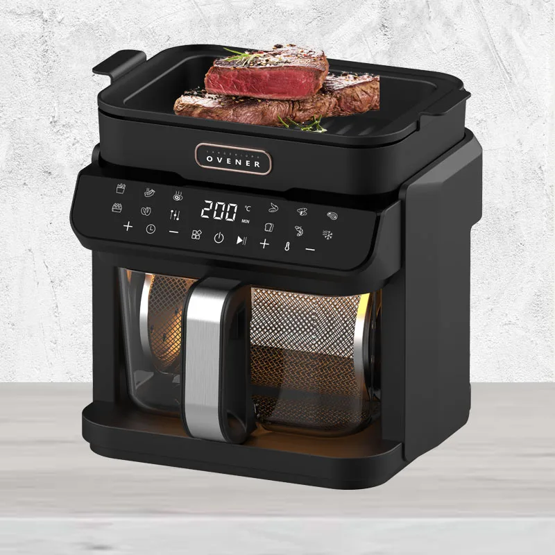 

Визуальная фритюрница 2 в 1, цифровое управление, сковорода-гриль