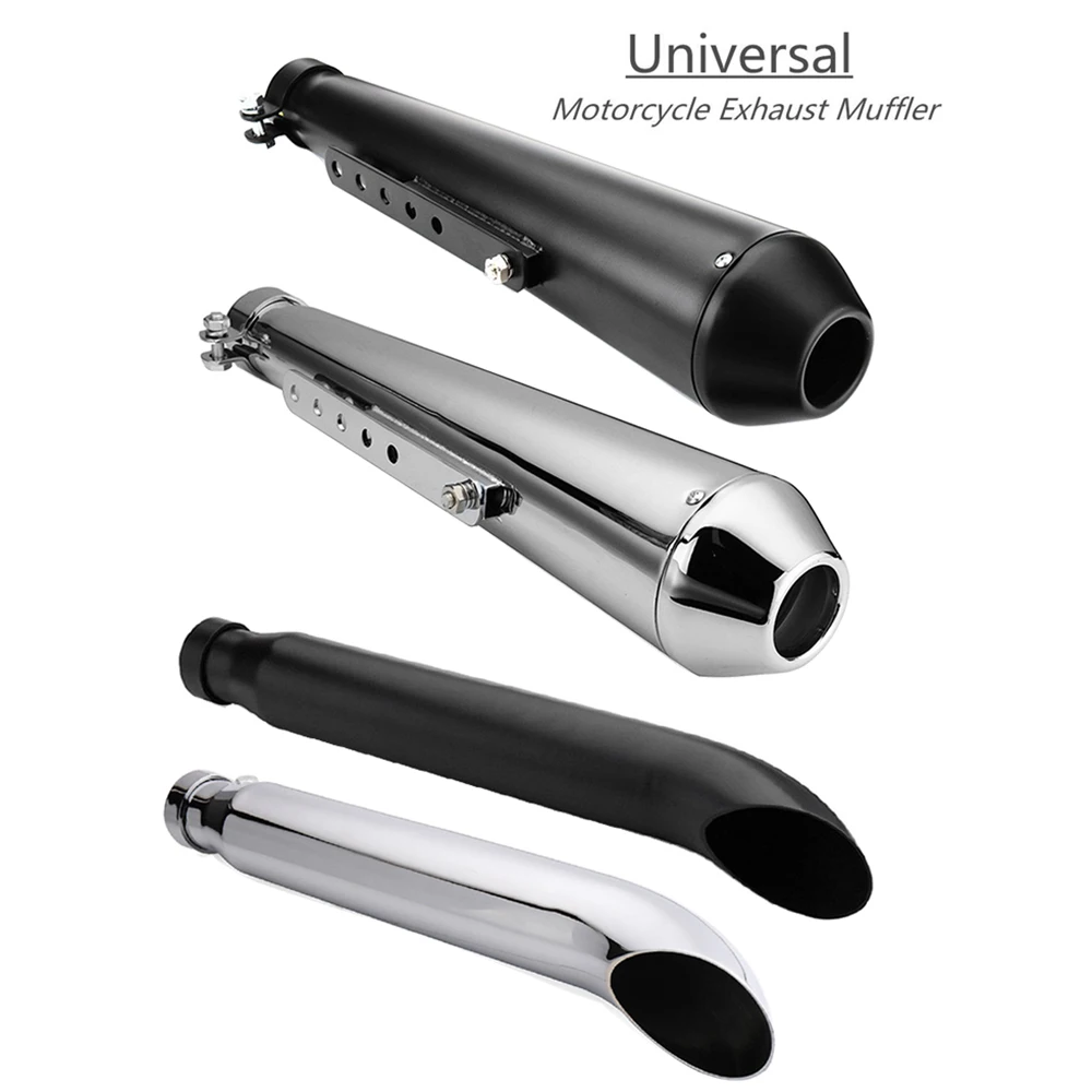 Oferta Especial: Silenciador de Escape para Motocicleta, Estilo Retro Clásico, Electrochapado, para Motos Personalizadas, Cafe Racer, Bobber, Chopper