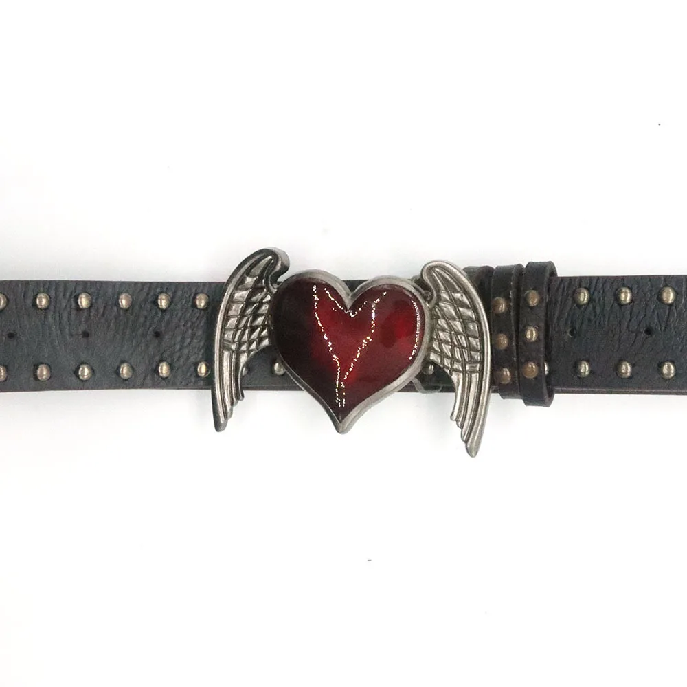 Gotico Y2K Donna Uomo Cinture Goth Ladies Cowboy Hip hop Punk Rivetto Scheletro Stampa Cintura Jeans Cintura