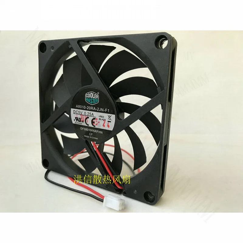 TT  COOLER MASTER A8010-20RA-2JN-F1 5V 0.25A 8CM 8010 80*80*10MM cooling fan 3pin