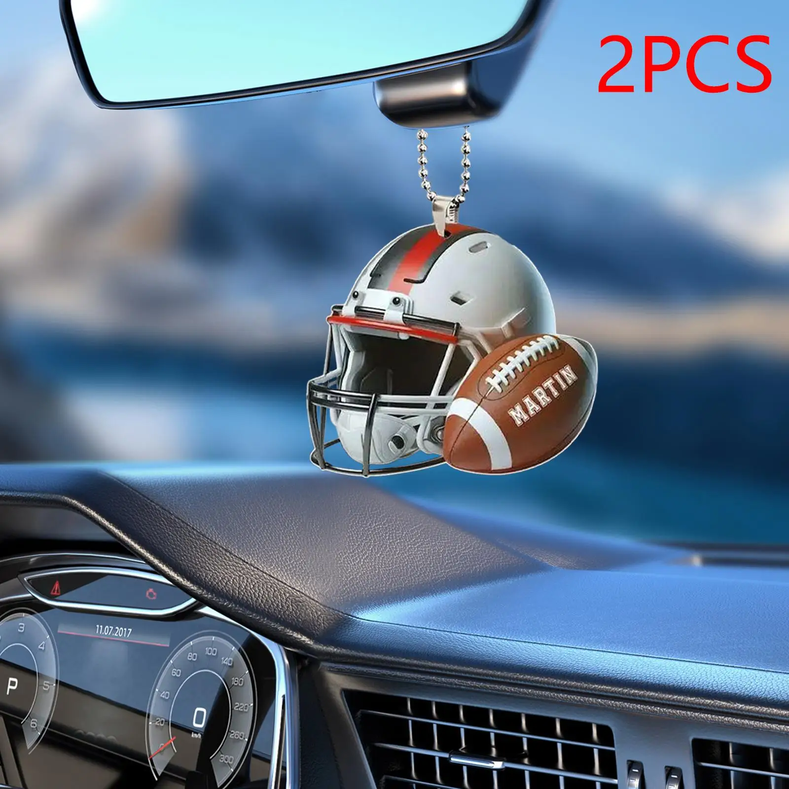 

2Pcs Christmas Rugby Ornament Xmas Tree Decoration Holiday Gift Decorative Acrylic for Walls Fireplace Office Holiday New Year