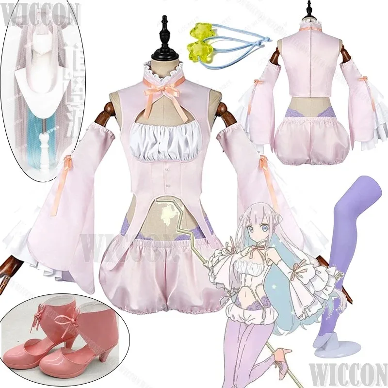 ميموري باياكويا أنيمي ماهو شوجو تأثيري حلي الزجاج السعادة الوردي دعوى أحذية مثير النساء فتاة عيد الميلاد الهالوين مخصصة