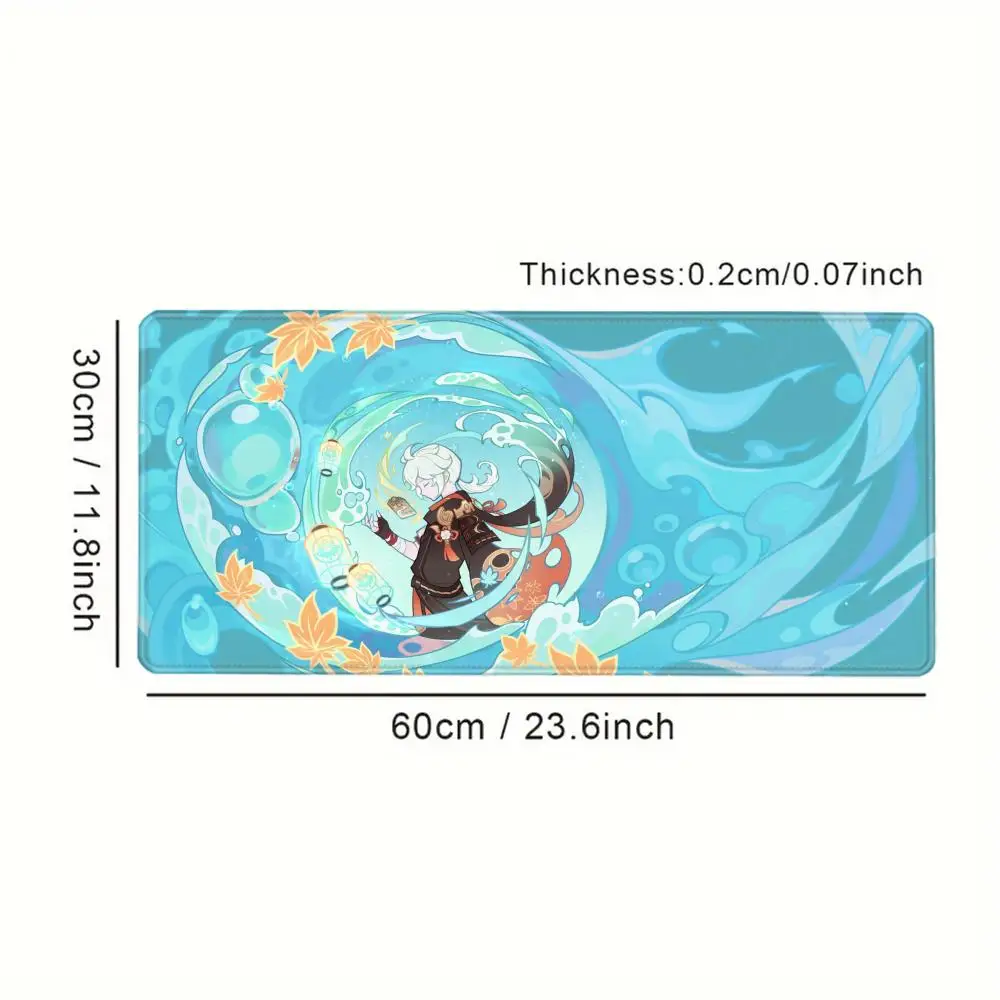 1pc Genshin Impact Mousepad Kazuha Mouse Pad Rubber Keyboard Padding Computer Pad PC Gaming Accessories Desk Mat