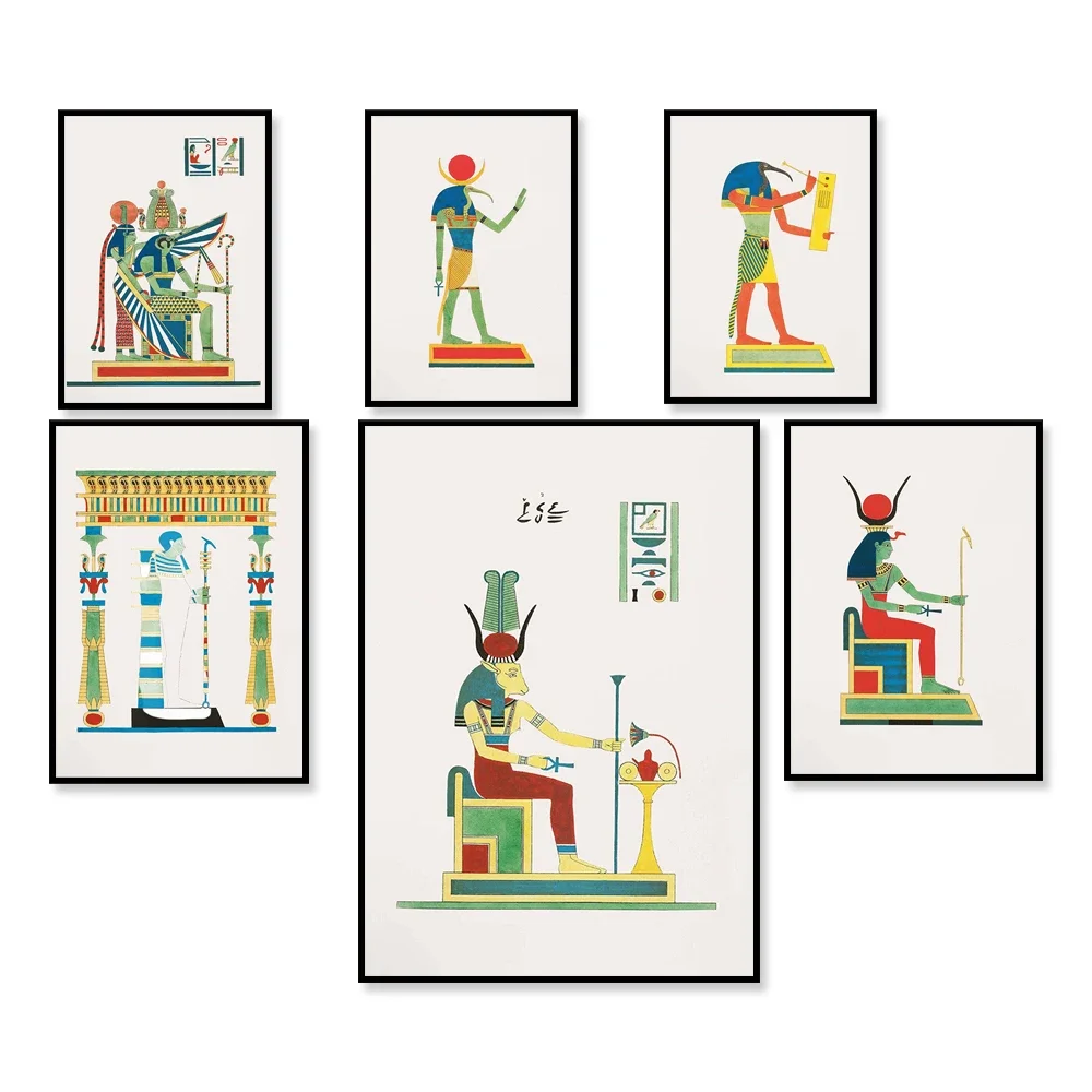 Nephtys ,Nut,Osiris,Path,Ra,Sekhmet,Seshat,Taweret ,Horus poster, Egyptian gods, Egypt art, Living room decoration, gift,