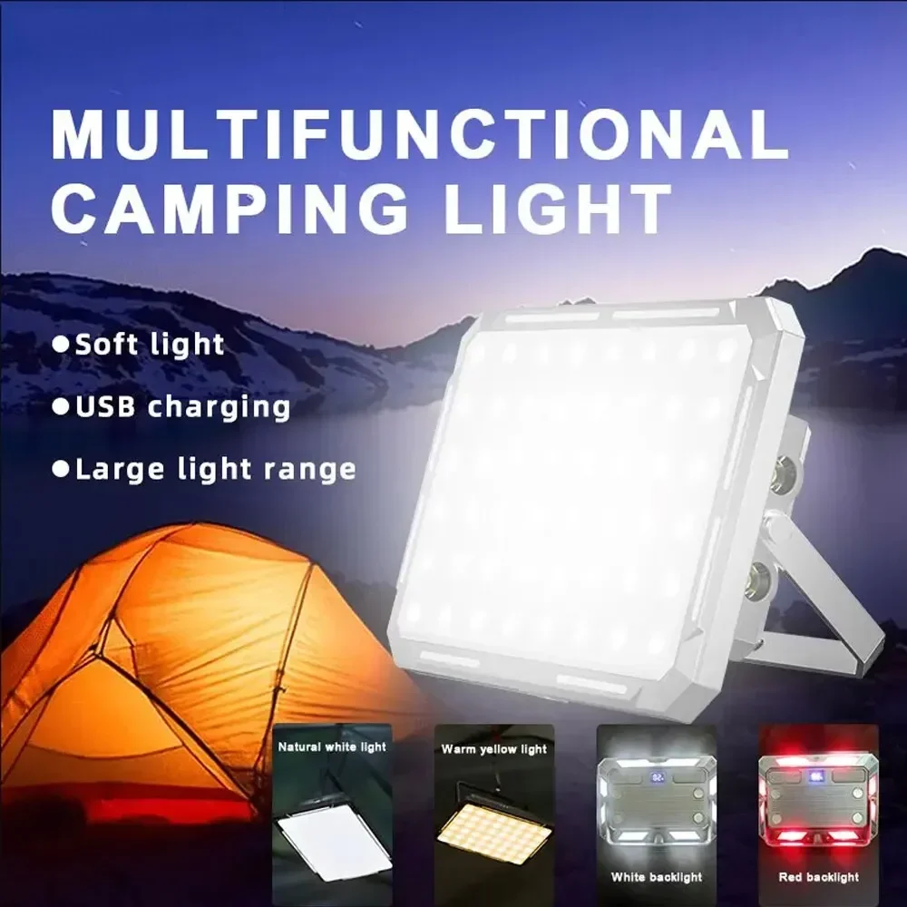 Portable Camping Lights Waterproof SMD Rechargeable Outdoor Hanging Lights Portable Fill Light Work Maintenance Lighting