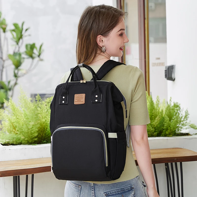 

LAND Mommy Diaper Bags Mother Large Capacity Travel Nappy Backpacks anti-loss zipper Nursing Bag for baby born