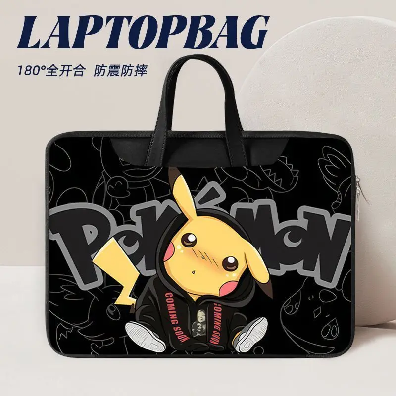 

Pikachu Anime Merchandise Laptop Bag Cute Large Capacity Tablet Organizer Cartoon Handbag Laptop Case 15in 13in 14in 16in Gift
