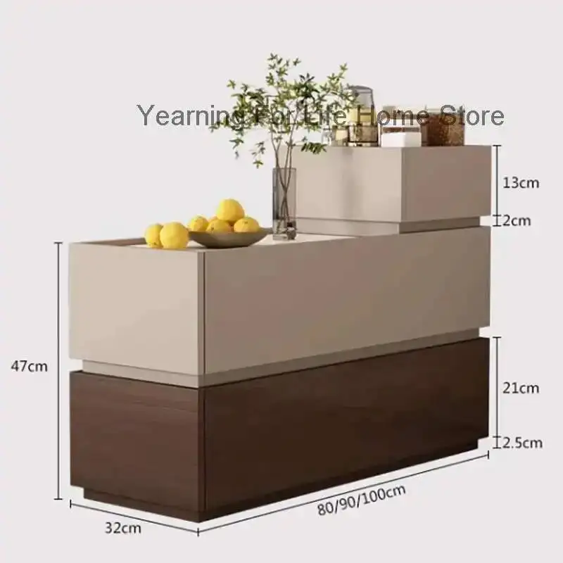 

With Drawers Elegant Luxury Design Coffee Table Modern Side Table Sofa Cabinet Unique Tavolino Da Salotto Living Room Furniture