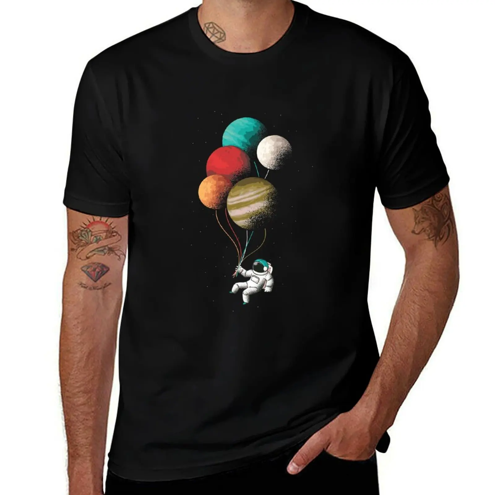Balloon Austronaut T-Shirt t shirts for man graphic vintage funny t shirts dark humor man t shirt graphic T-shirt