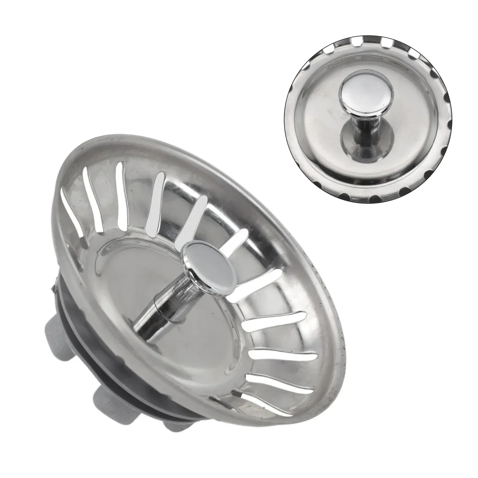 High-Quality Stainless Steel Kitchen Sink Strainer Stopper Waste Plug 79.3mm