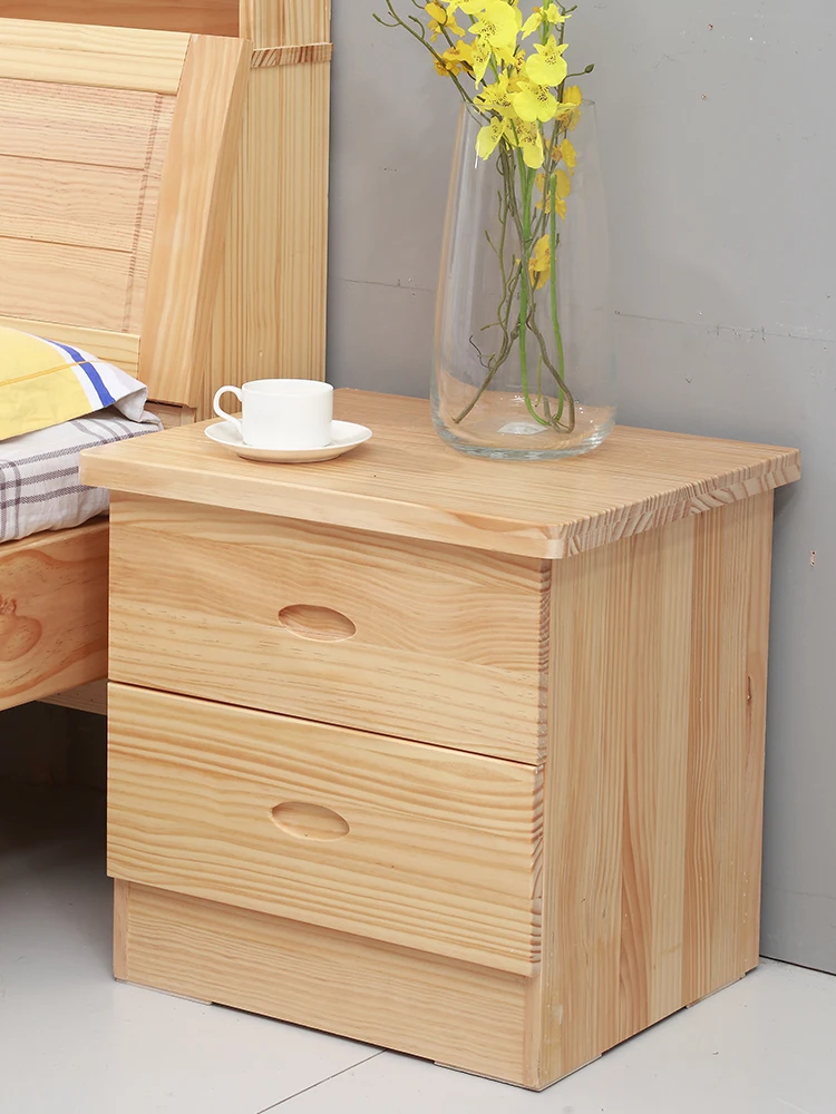 

All solid wood bedside table pine bedside table simple modern bedside table storage cabinet children's bedroom furniture