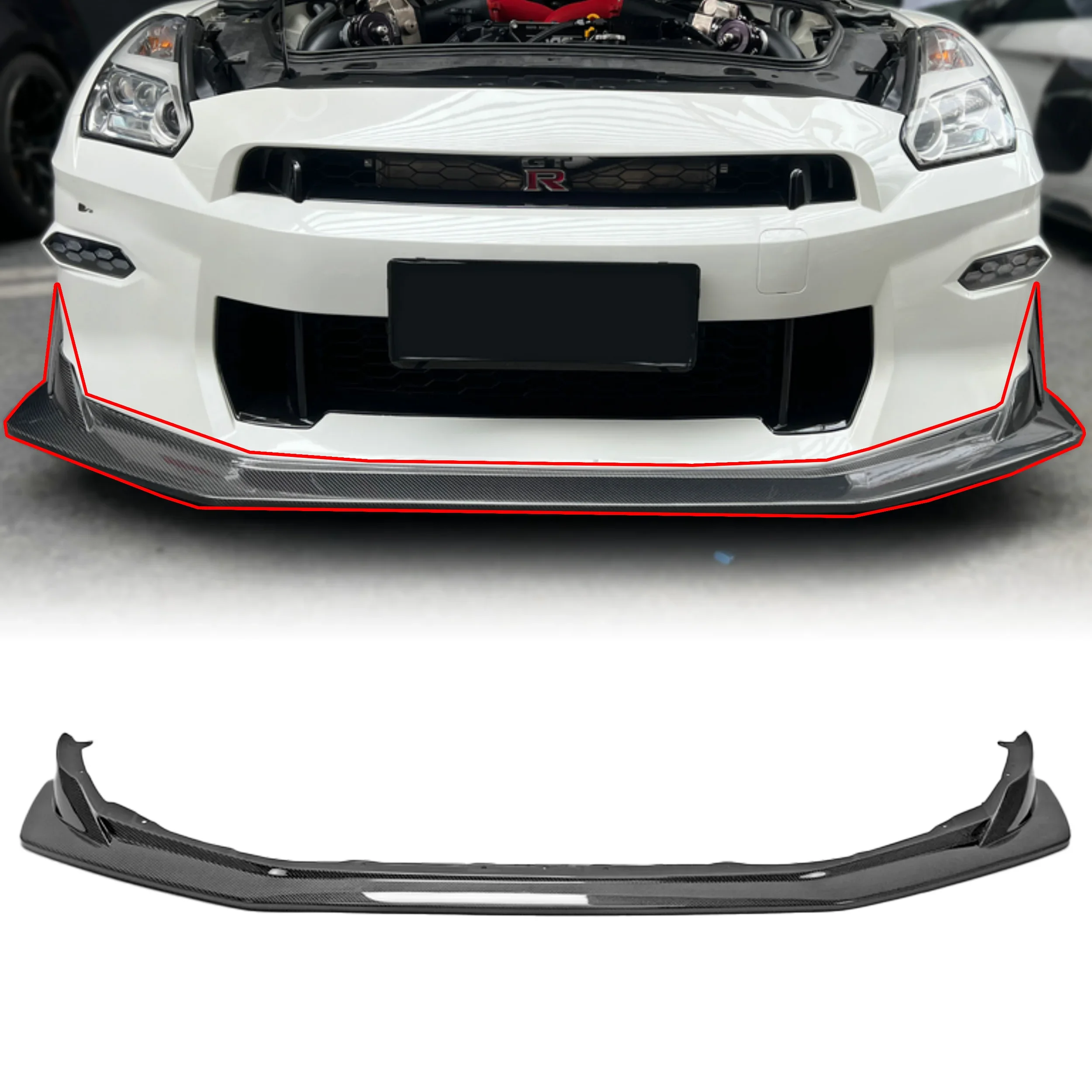 

Передняя губа Nissan GTR R35 EPA Type для переднего бампера T Spec (только подходит для P-R35-FB-TS)