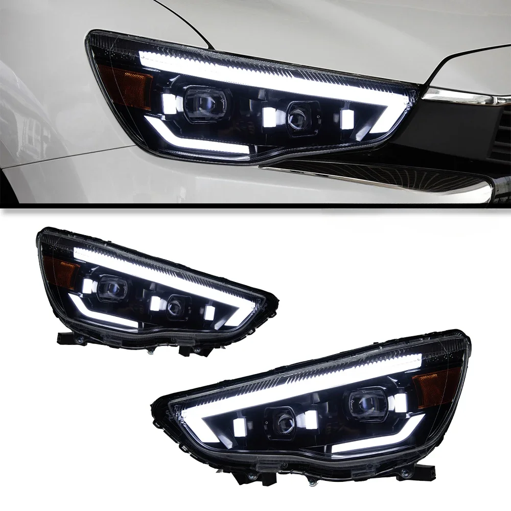 Auto Parts Headlights For Mitsubishi ASX 2013-2019 LED Headlights latest Styling DRL Dual Projector Car Accesorios Modified