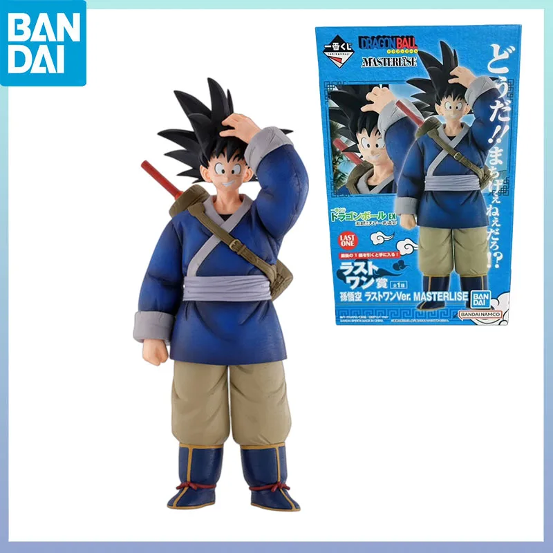 BANDAI en Stock Dragon Ball EX Gekitou Tenkaichi Budoukai Ichiban Kuji último premio Son Goku Masterlise 22cm figura de dibujos animados