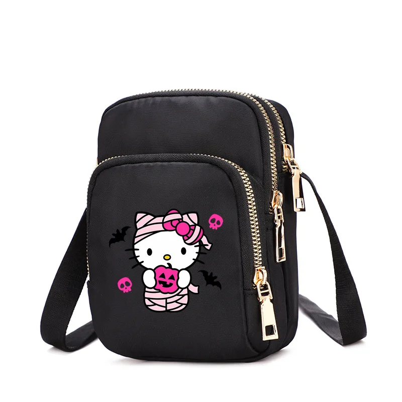 Kawaii Hellokitty حقائب نسائية جديدة لينة حقائب عادية شعبية هالوين الكتف حقيبة كروسبودي حقيبة يد نسائية نايلون حمل الحقائب