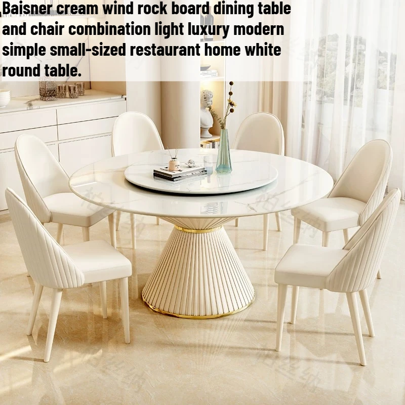 Italian Luxury Dining Table Round Kitchen Modern Center Dining Table Chair Cuisine Mesa De Comedor Furniture Clearance