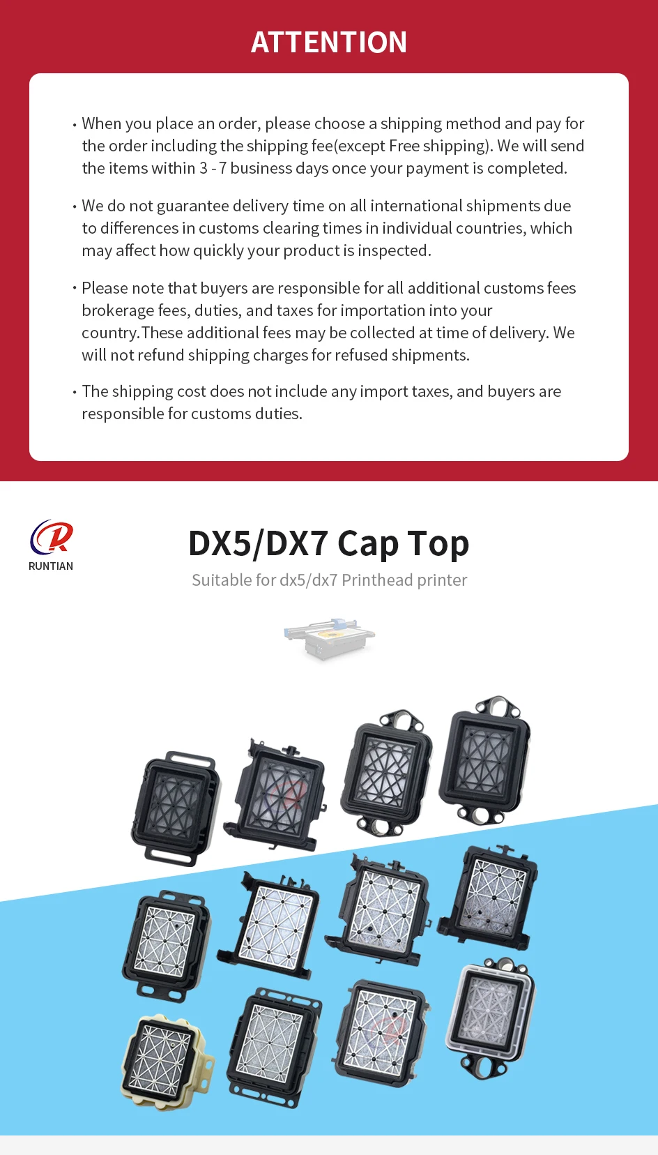 4er-Set Capping-Station für Epson DX5 DX7 I3200 4720 XP600 TX800 Druckköpfe für Allwin Xuli SkyColor X-Roland DTF UV Drucker Capping-Top – Detail 1